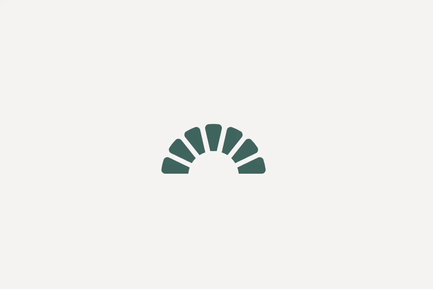 Animated saba logo mark appearing segment by segment