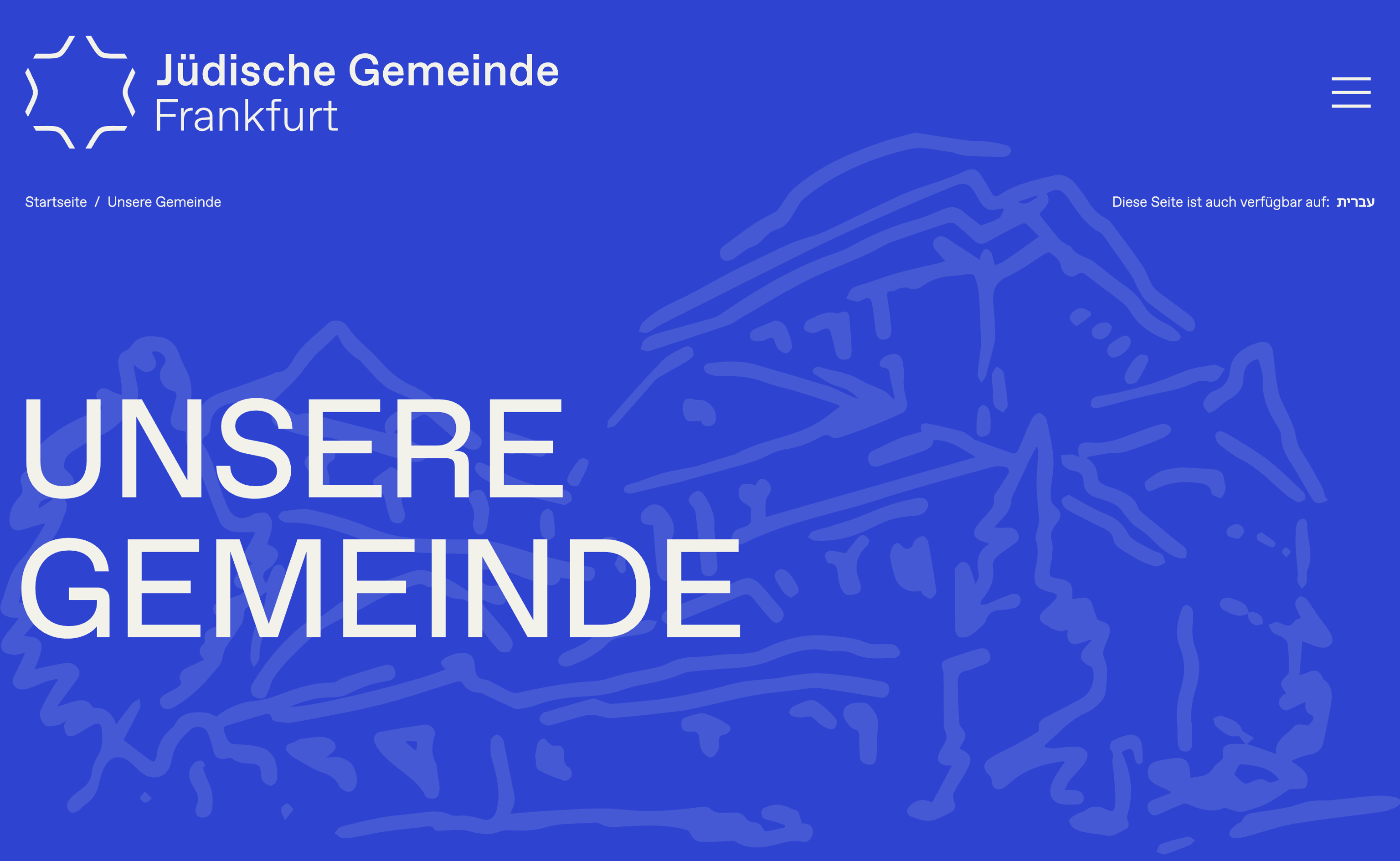 Jüdische Gemeinde Frankfurt website header
